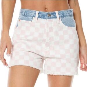 Juicy Couture Pink And White Checkered Short NWT SIZE 26